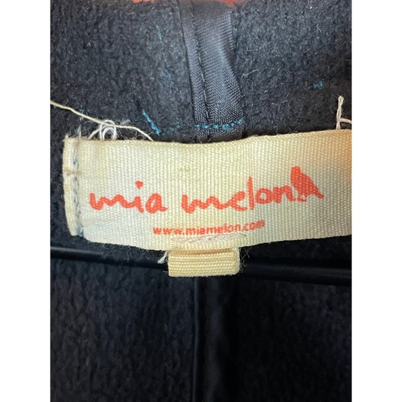 Mia Melon Teal Herringbone Duffle Toggle Hooded Anorak Jacket Women's XL - Picture 6 of 9